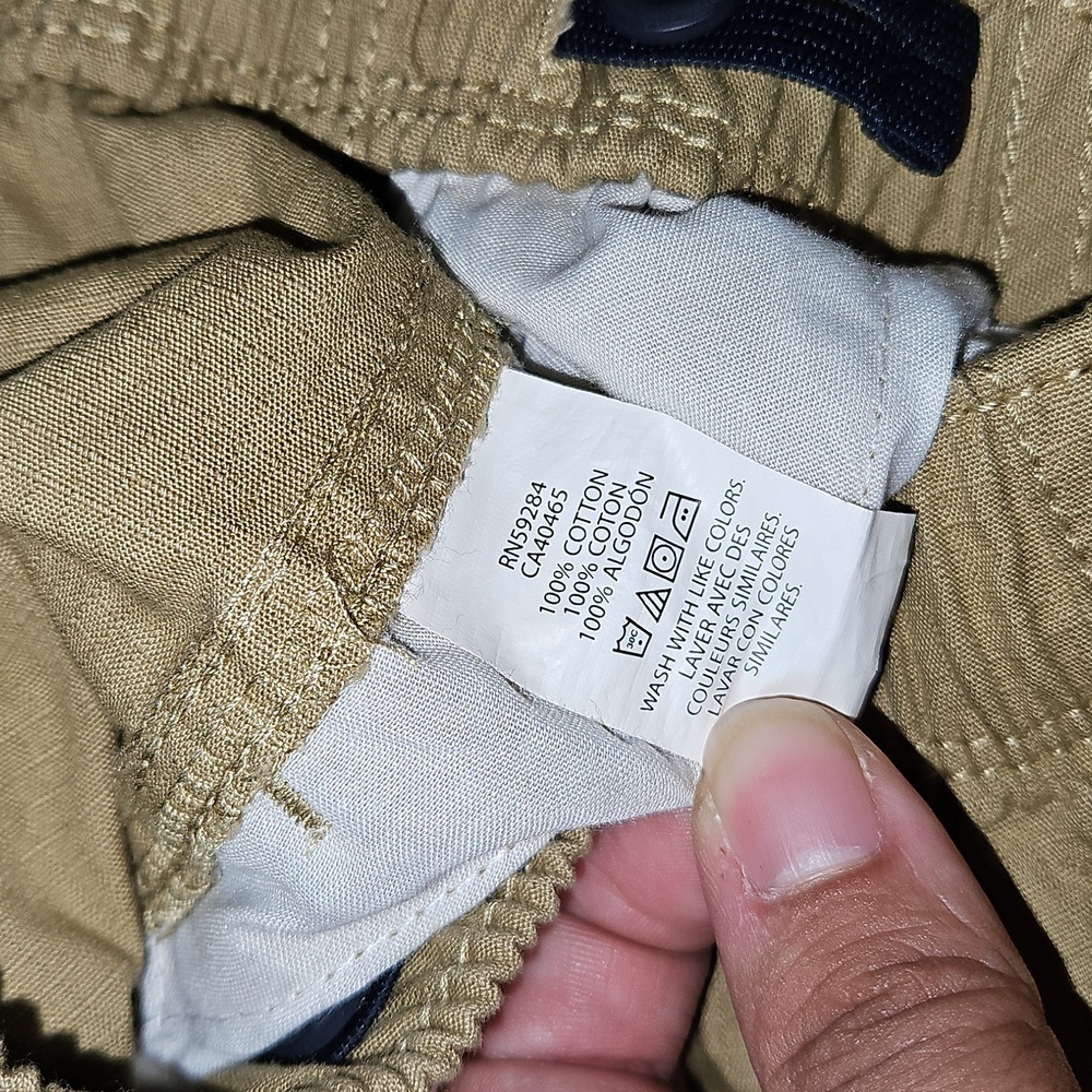The Children's Place Tan Cargo Shorts Elastic Waist - Picture 4 of 5